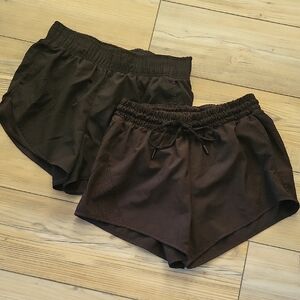 2 Pair Of Women's Black Athletic Shorts